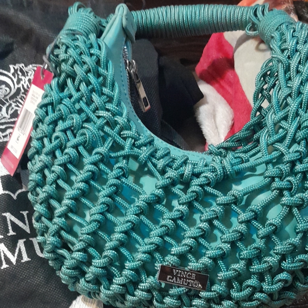 Vince Camuto Turquoise Knotted Hobo Bag